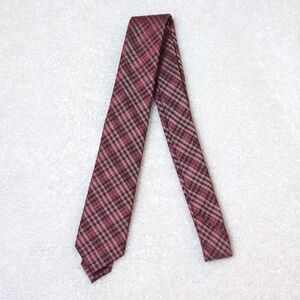 NWT Calvin Klein Burgundy Plaid Tie